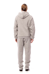 Billionaire Italian Couture Billionaire Italian Couture Gray Cotton Hooded Men's Sweatsuit