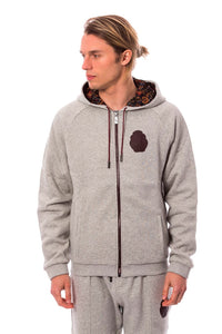 Billionaire Italian Couture Billionaire Italian Couture Gray Cotton Hooded Men's Sweatsuit