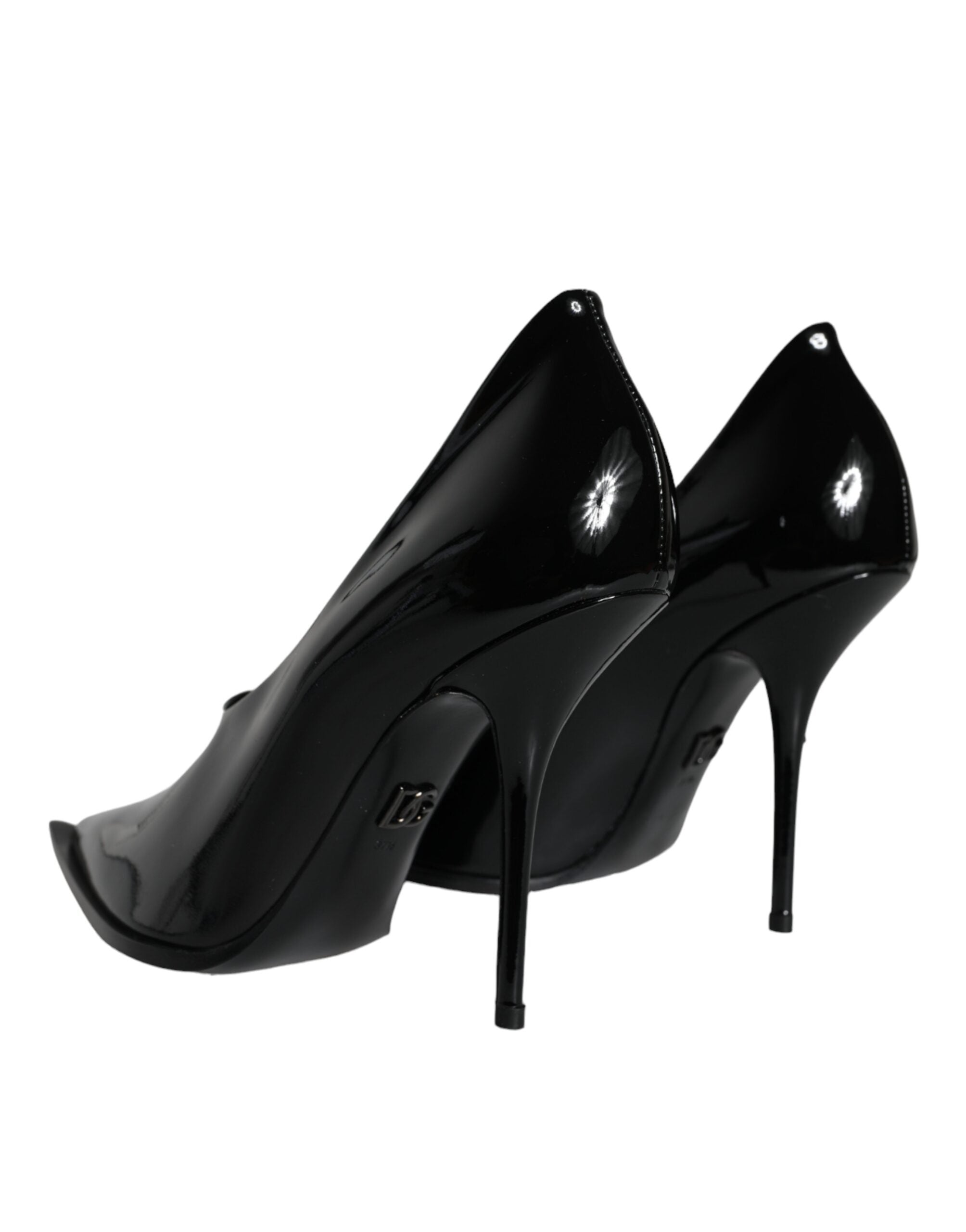 Dolce & Gabbana Black Patent Leather High Heels Pumps Women's Shoes (Pre-Owned)