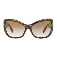 Tom Ford Sunglasses Cat Eye Full Rim, Havana Frame and Brown Gradient Lens FT046052G
