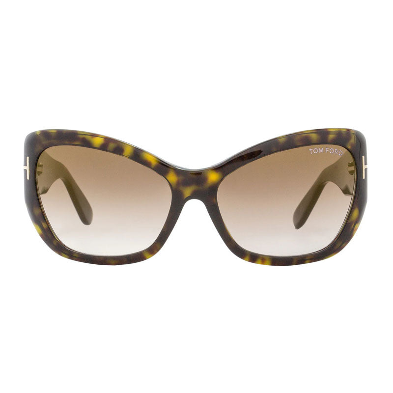 Tom Ford Sunglasses Cat Eye Full Rim, Havana Frame and Brown Gradient Lens FT046052G