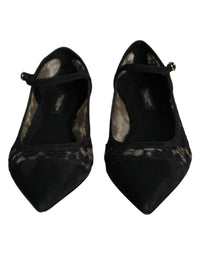 Dolce & Gabbana Dolce & Gabbana Black Taormina Lace Bellucci Flats Women's Shoes