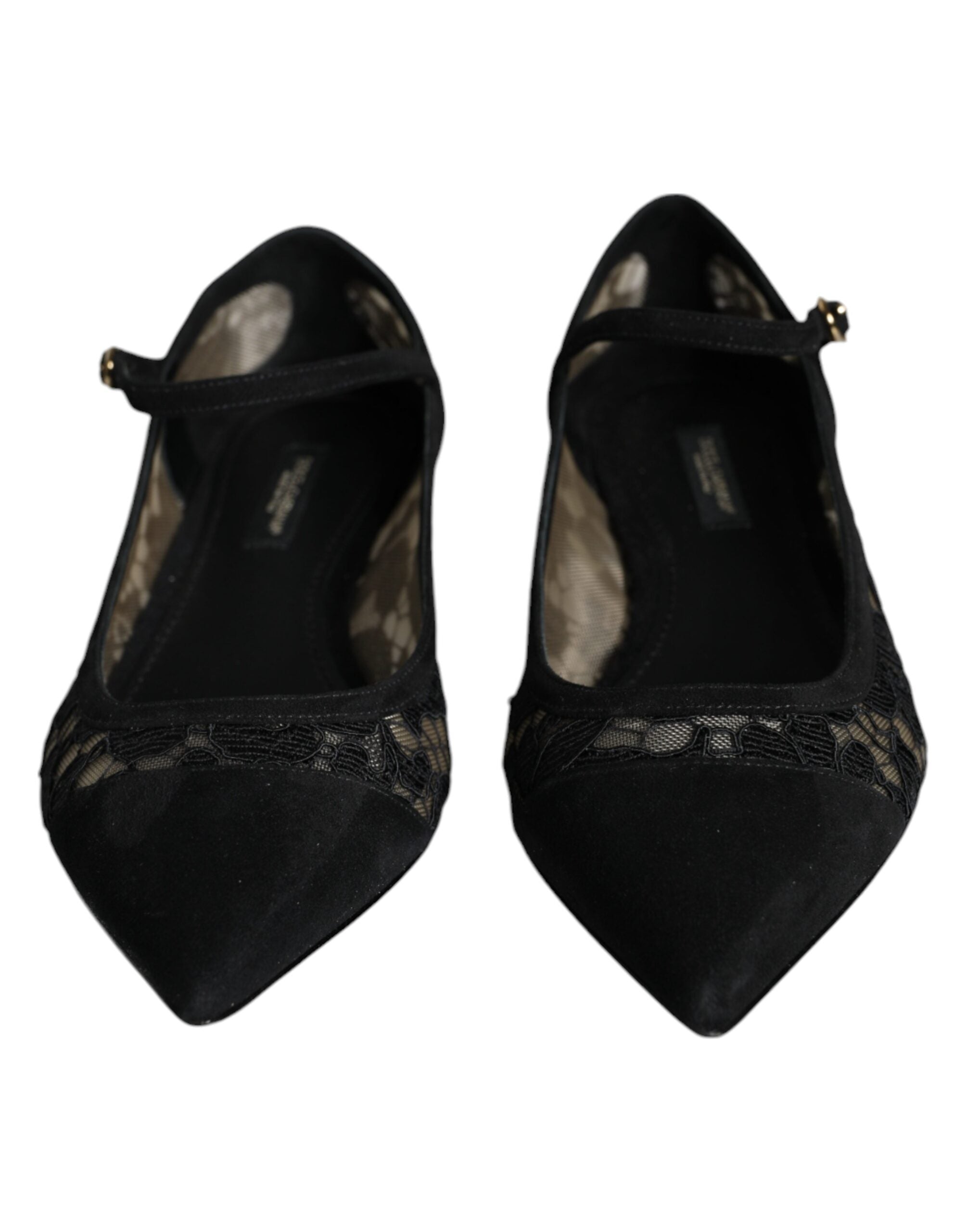 Dolce & Gabbana Dolce & Gabbana Black Taormina Lace Bellucci Flats Women's Shoes