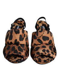 Dolce & Gabbana Brown Leopard Keira Slingback Sandals Women's Shoes