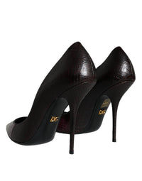 Dolce & Gabbana Multicolor Exotic Leather Heels Pumps Women's Shoes