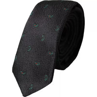 Dolce & Gabbana Dolce & Gabbana Black Fantasy 100% Silk Adjustable Men Men's Tie
