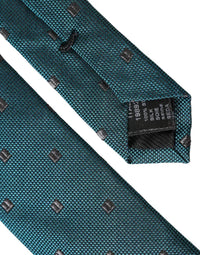 Dolce & Gabbana Dolce & Gabbana Green Patterned Silk Adjustable Men Men's Tie