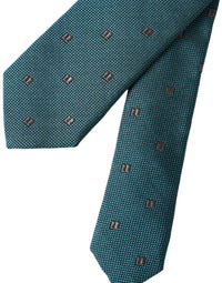 Dolce & Gabbana Dolce & Gabbana Green Patterned Silk Adjustable Men Men's Tie