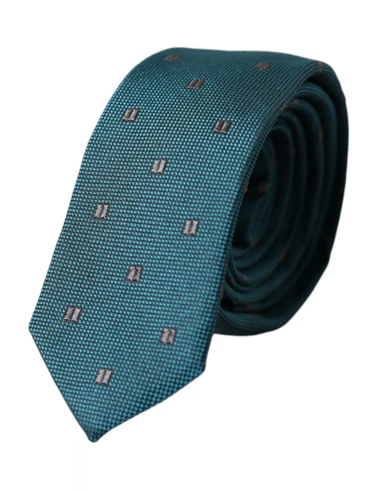 Dolce & Gabbana Dolce & Gabbana Green Patterned Silk Adjustable Men Men's Tie