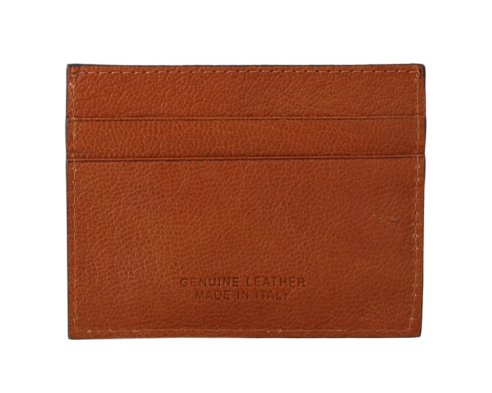 Billionaire Italian Couture Elegant Men's Leather Wallet in Men's Brown