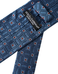 Dolce & Gabbana Dolce & Gabbana Blue Patterned 100% Silk Adjustable Men Men's Tie