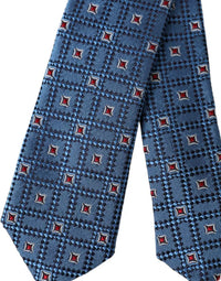 Dolce & Gabbana Dolce & Gabbana Blue Patterned 100% Silk Adjustable Men Men's Tie