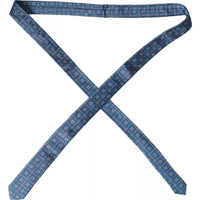 Dolce & Gabbana Dolce & Gabbana Blue Patterned 100% Silk Adjustable Men Men's Tie