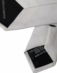 Dolce & Gabbana Dolce & Gabbana White Silk Classic Adjustable Men Men's Tie