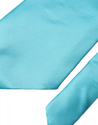 Dolce & Gabbana Dolce & Gabbana Light Blue Satin Silk Wide Adjustable Men Men's Tie