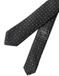 Dolce & Gabbana Dolce & Gabbana Black Polka Dot Silk Adjustable Men Men's Tie