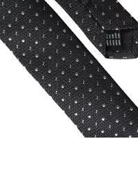 Dolce & Gabbana Dolce & Gabbana Black Polka Dot Silk Adjustable Men Men's Tie