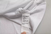 Dolce & Gabbana White Logo Round Neck Short Sleeves Men's T-shirt