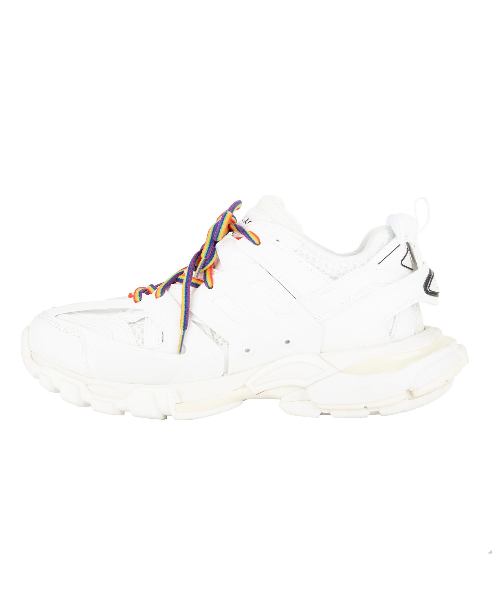 Balenciaga Track Rainbow Laces Sneaker Men White | White