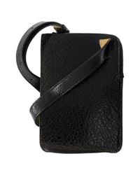 Alexander Mcqueen Cracked Leather Messenger Bag Women Black | Black