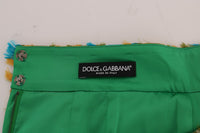 Dolce & Gabbana Multicolor Jacquard Straight Pencil Women's Skirt