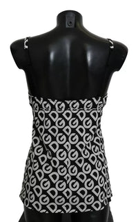 Dolce & Gabbana Black DG Mania Print Sleeveless Women's Swimwear