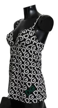 Dolce & Gabbana Black DG Mania Print Sleeveless Women's Swimwear