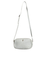 Aniye By White Croc Print Leather Crossbody Sling Women's Bag (Pre-Loved)