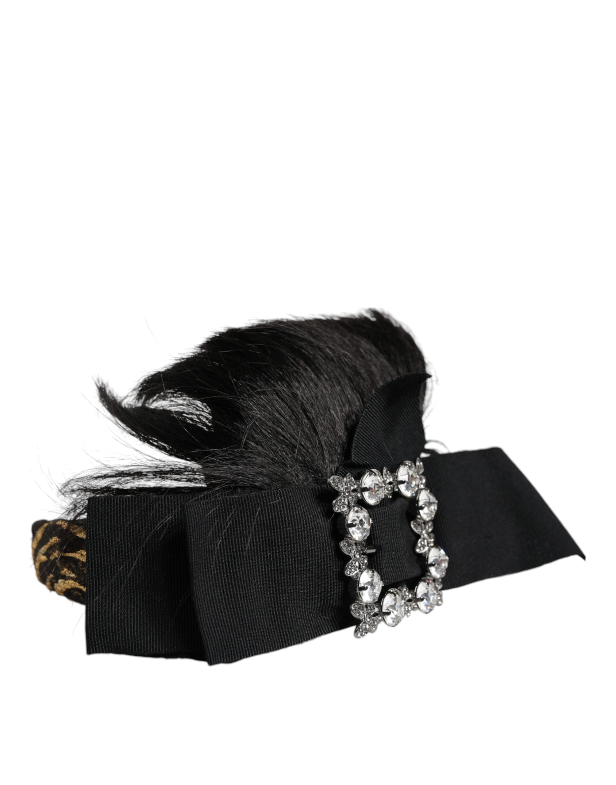 Dolce & Gabbana Dolce & Gabbana Black Hair Parrucchiera Crystal Headband Women's Diadem