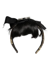 Dolce & Gabbana Dolce & Gabbana Black Hair Parrucchiera Crystal Headband Women's Diadem