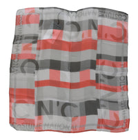 Costume National Costume National Gray Red 100% Silk Branded  Scarf