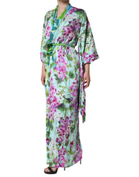 Dolce & Gabbana Multicolor Floral Silk Stretch Wrap Women's Dress