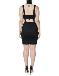 Dolce & Gabbana Black Cut Out Sleeveless Bodycon Mini Women's Dress