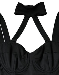 Dolce & Gabbana Black Cut Out Sleeveless Bodycon Mini Women's Dress