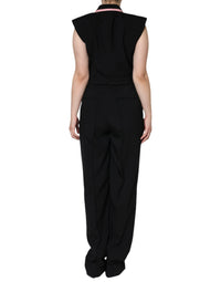 Dolce & Gabbana Dolce & Gabbana Black Wool Blend Sleeveless Jumpsuit Women's Dress