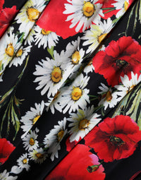 Dolce & Gabbana Black Floral Silk Sleeveless Long Gown Women's Dress
