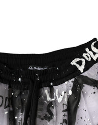 Dolce & Gabbana White See Through Logo Cropped Cargo Women's Pants