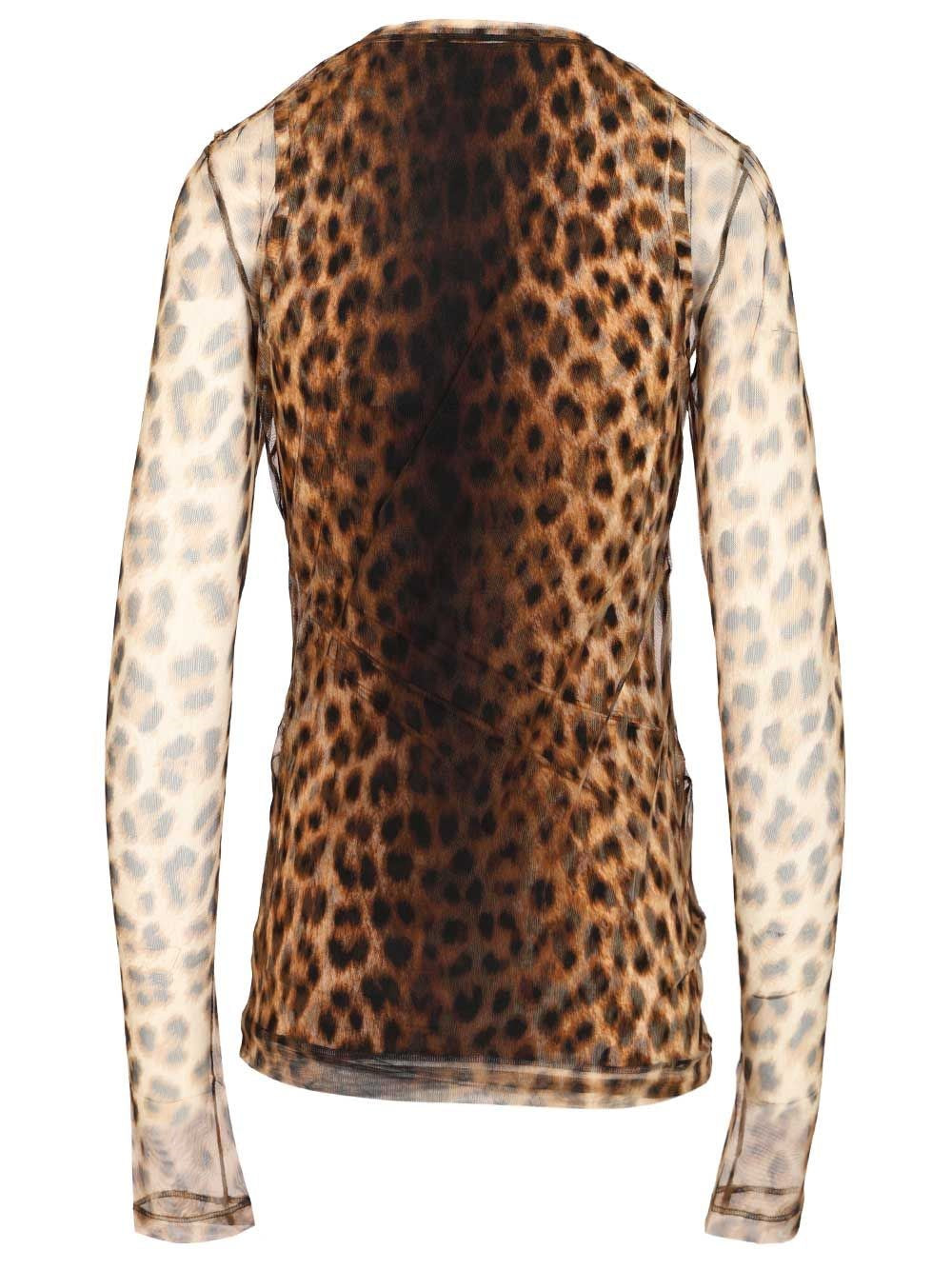 Sportmax Women Bi-Material Animalier Top