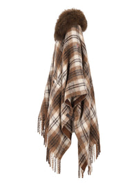 Moncler Grenoble Women Cape With Shearling Collar