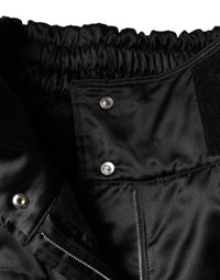 Dolce & Gabbana Black Quilted High Waist Women Boot Cut Women's Pants