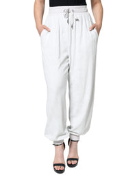 Dolce & Gabbana White Nylon Jogger SweatWomen's Women's Pants