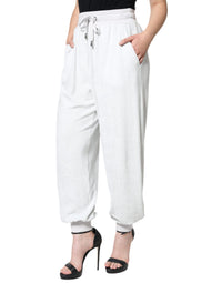 Dolce & Gabbana White Nylon Jogger SweatWomen's Women's Pants