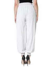 Dolce & Gabbana White Nylon Jogger SweatWomen's Women's Pants