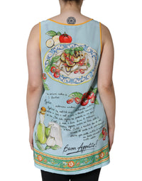 Dolce & Gabbana Multicolor Pasta Alla Norma Print Tank Women's Top