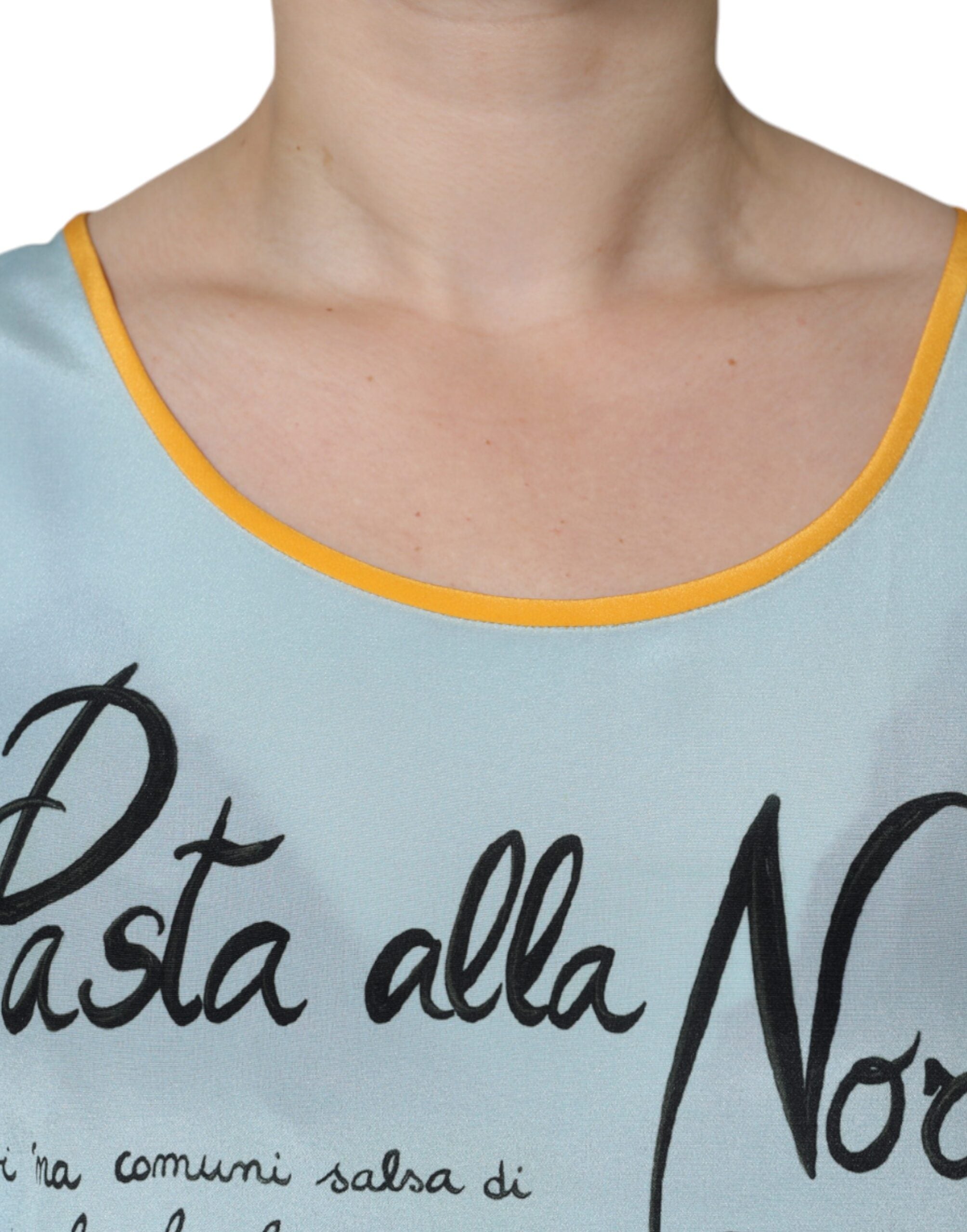 Dolce & Gabbana Multicolor Pasta Alla Norma Print Tank Women's Top