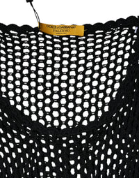 Dolce & Gabbana Black Mesh See Through Sleeveless Tank Women's Top