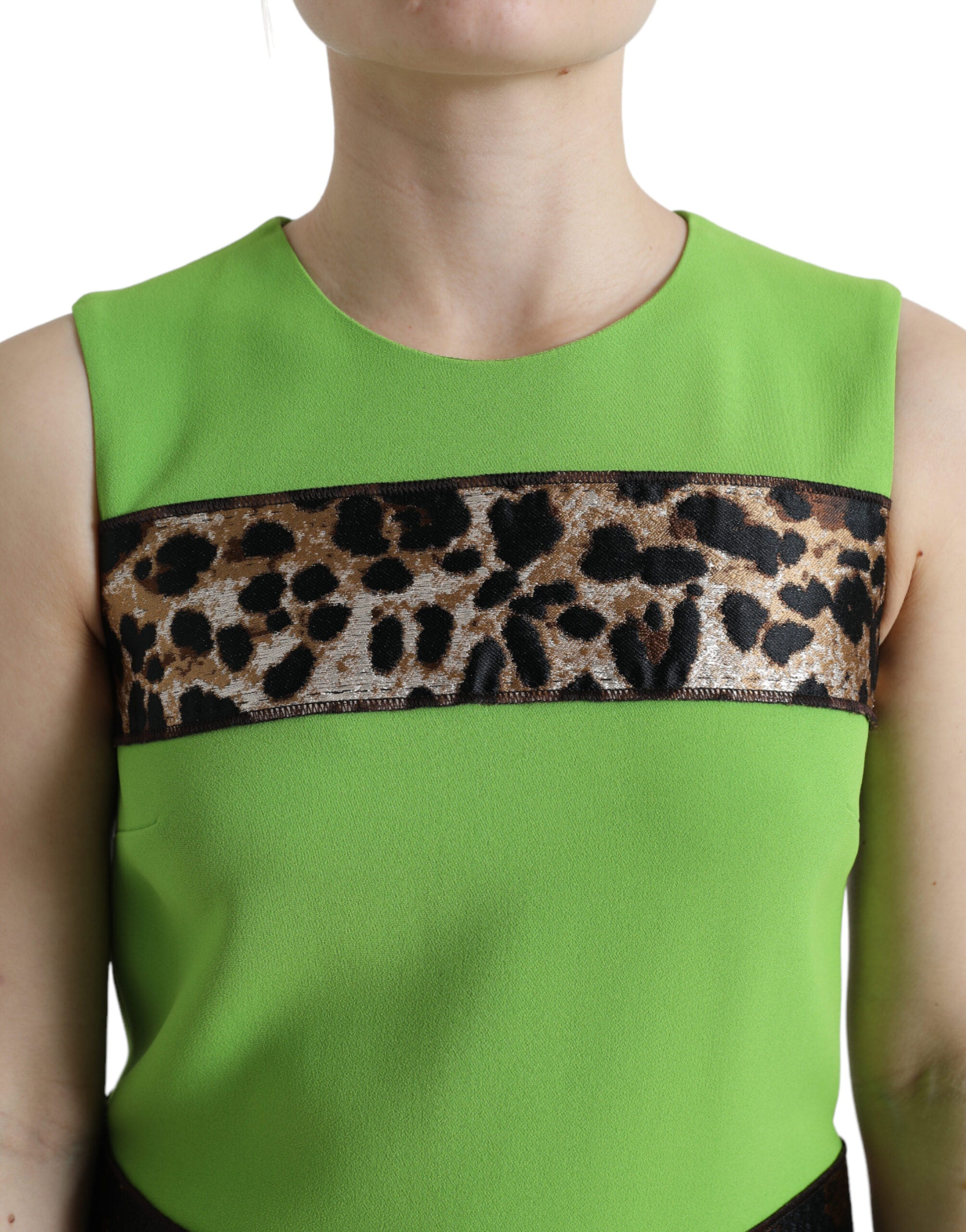 Dolce & Gabbana Chic Apple Green Shift Women's Dress