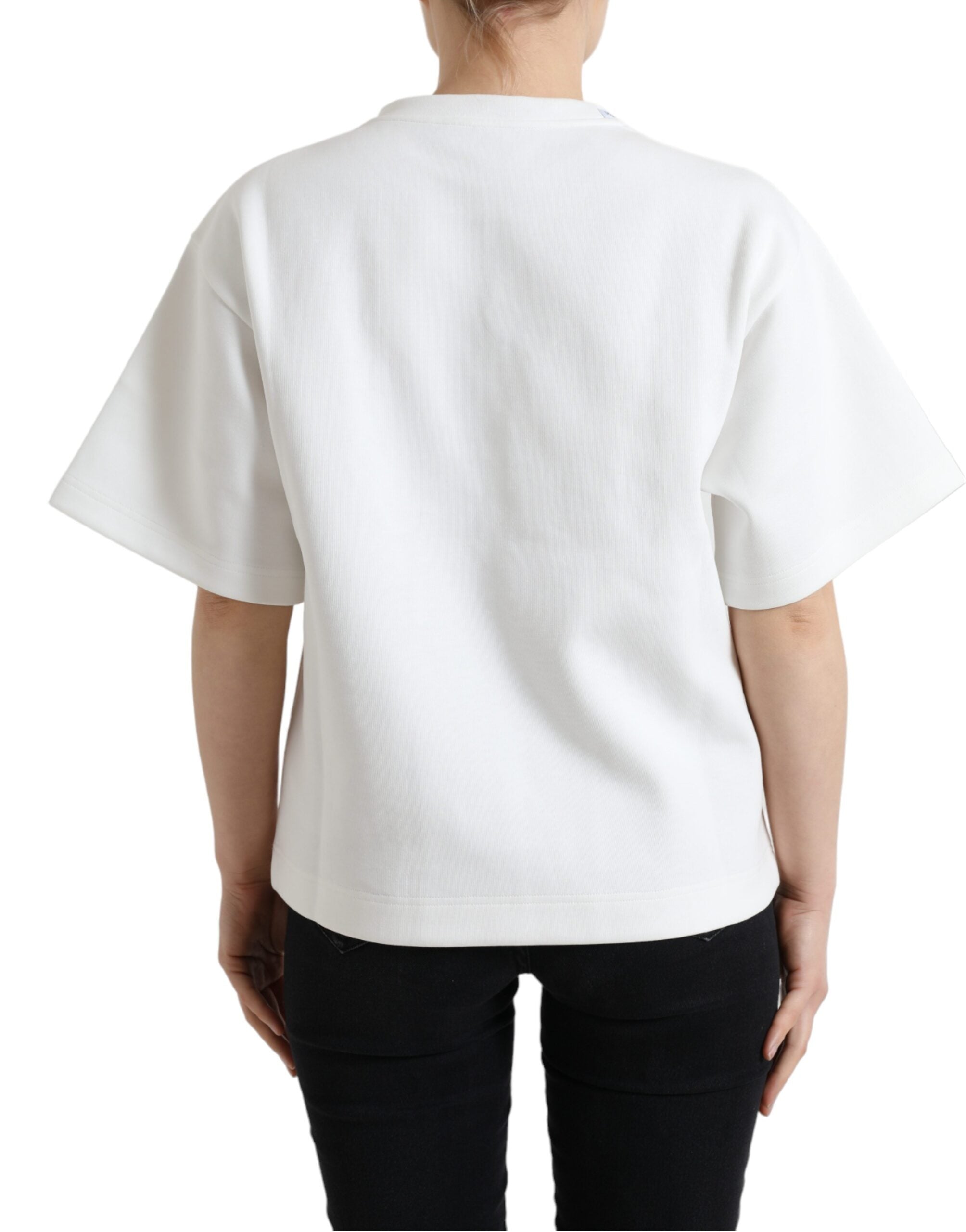 Dolce & Gabbana Embellished Crew Neck Fashion Women's Tee