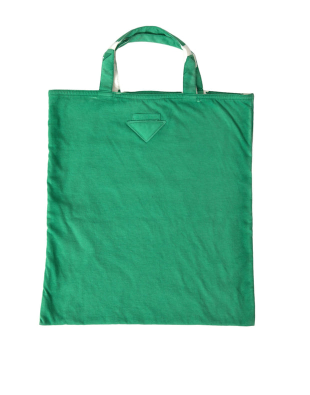 Prada Elegant Green Fabric Tote Women's Bag