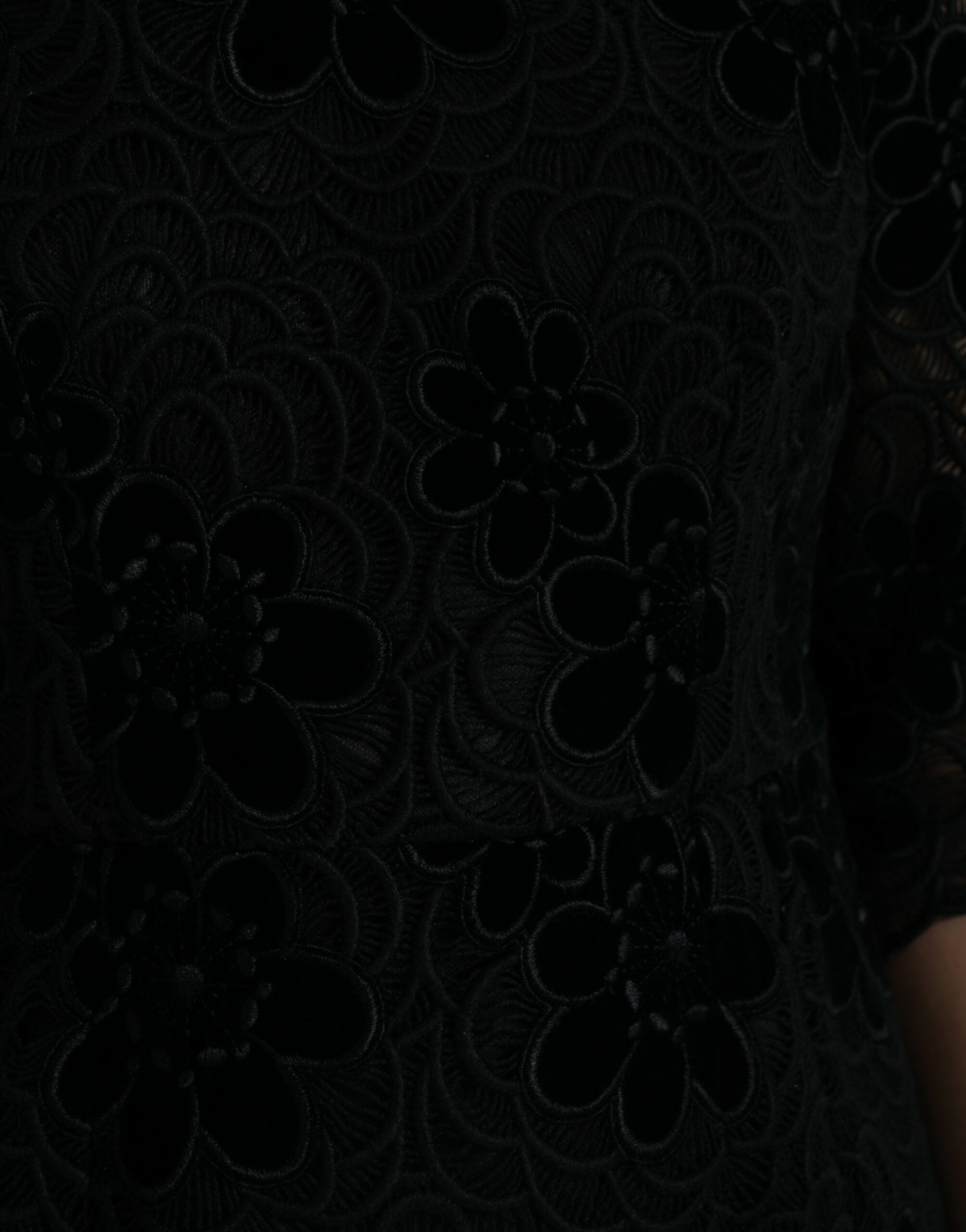Dolce & Gabbana Elegant Floral Lace Sheath Women's Dress